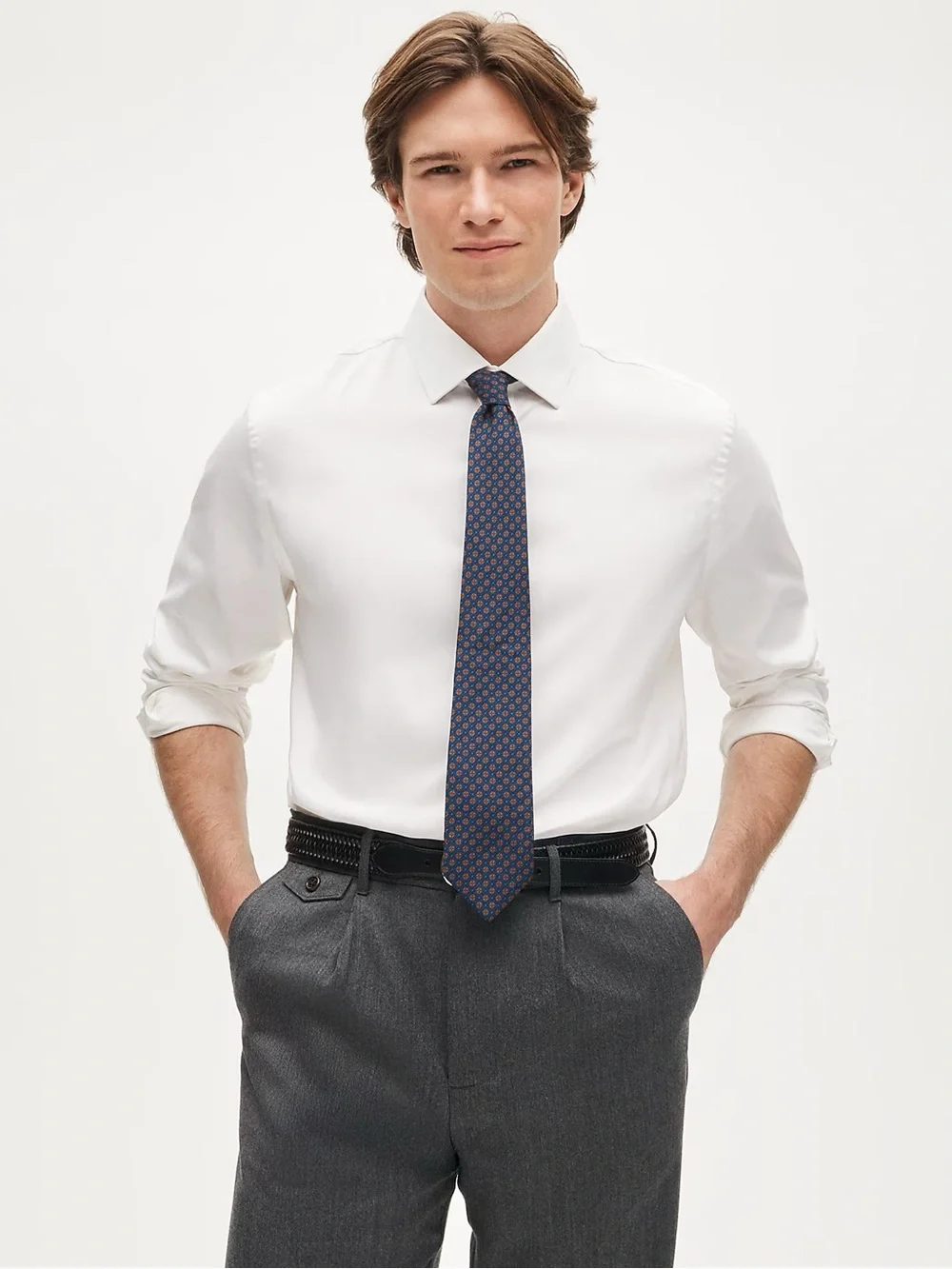 J. CREW Slim Bowery performance stretch dress shirt with spread collar L $98 NWT